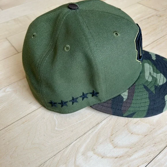 Minnesota Twins Green Camo Military Baseball Cap - Picture 5 of 7